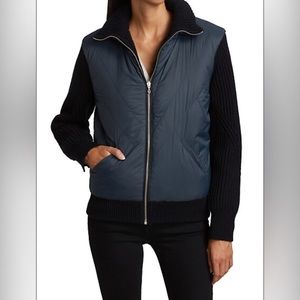 rag & bone Quilted Navy and Black Reversible Mikaela Bomber Puffer Jacket